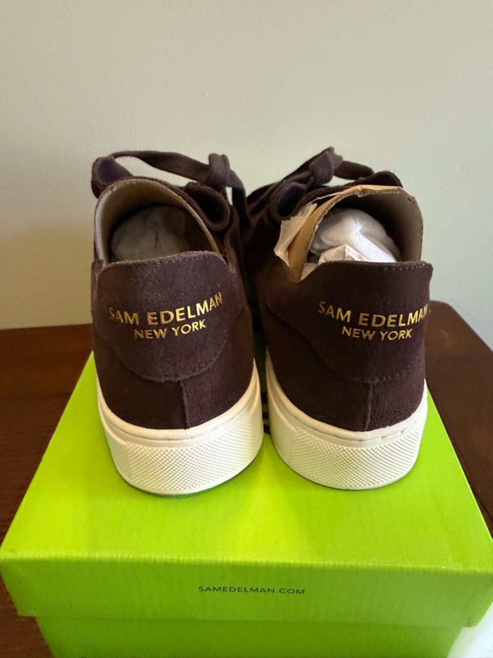 Sam Edelman Poppy‎ Cafe Brown sneakers  suede 7.5 - Picture 4 of 8